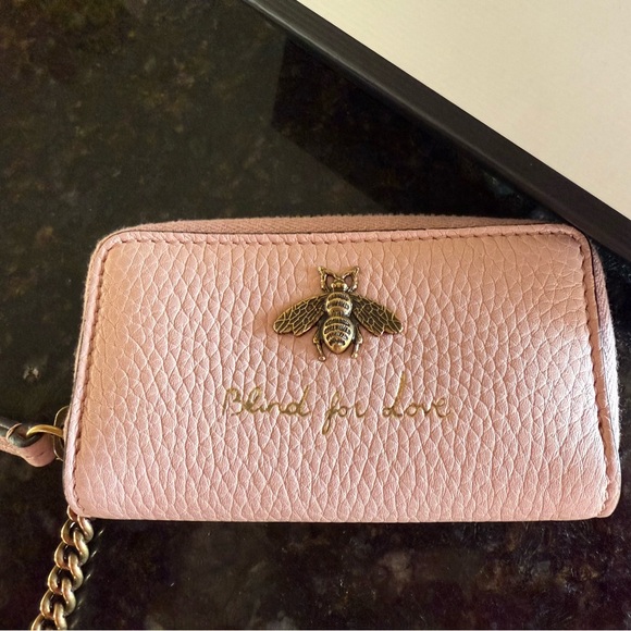 Gucci Pink and Gold Key Holder / Handbag Charm with Decorative Bee - Authentic - Picture 10 of 10